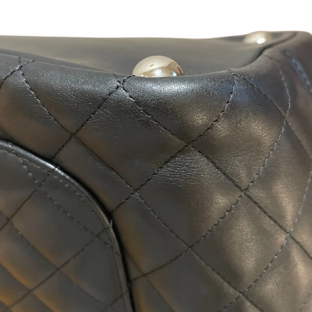 Chanel  Cambon Quilted Lambskin Leather Tote